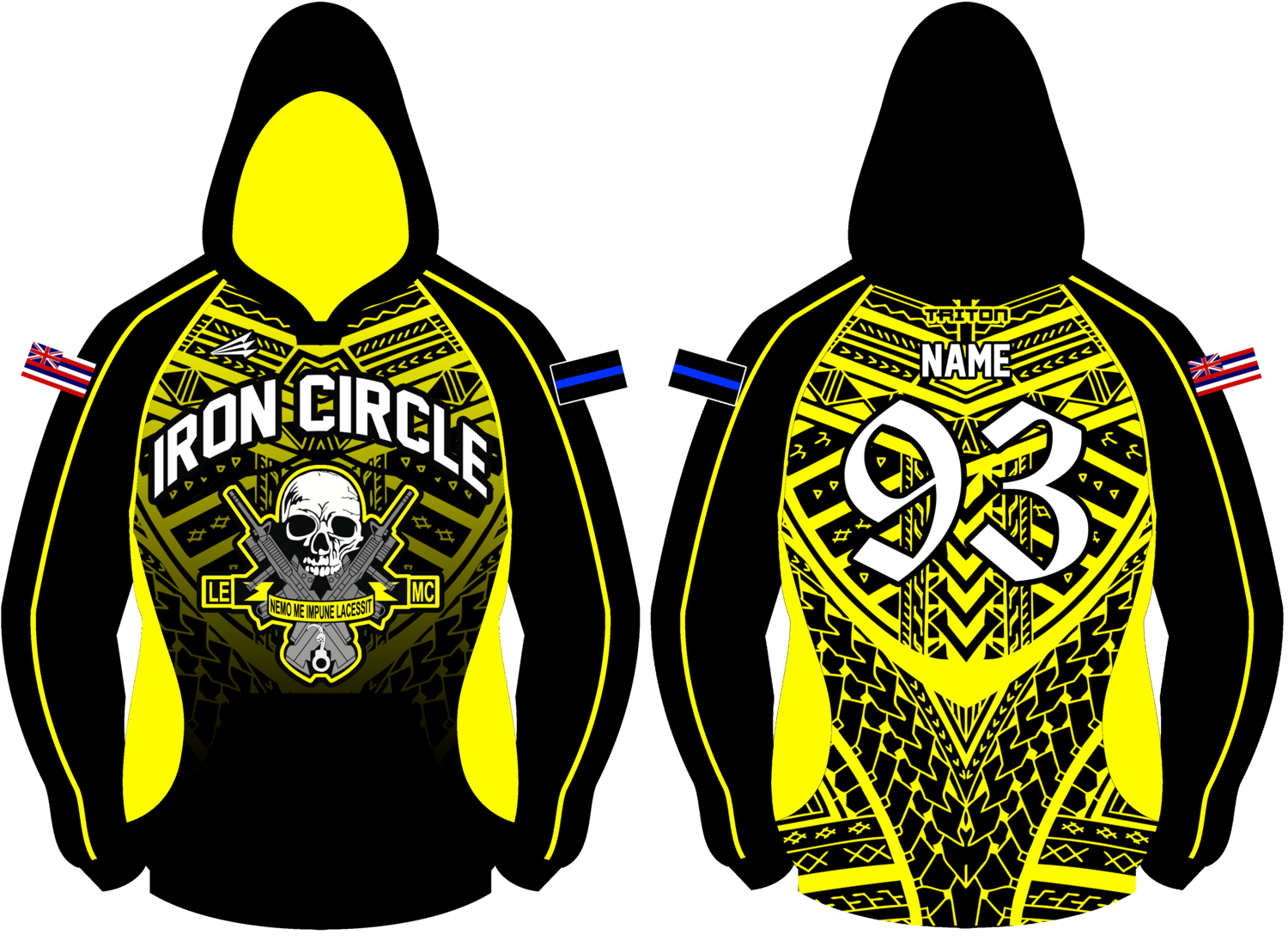 Iron Circle Winterproof Tribal Sublimated Hoodie