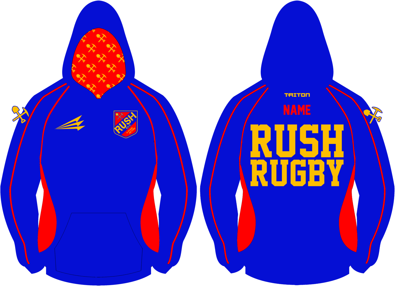 Colorado Rush Rugby Winterproof Sublimated Hoodie