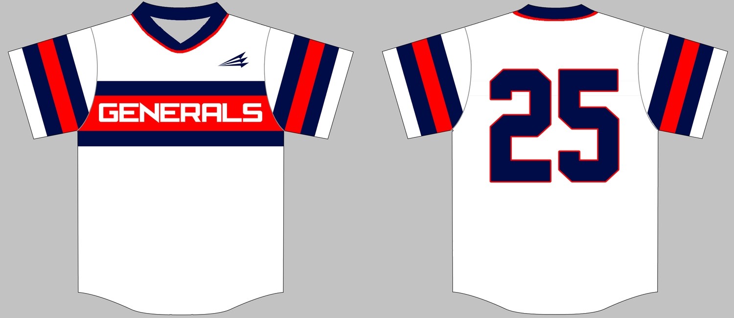 KBA Generals Custom Baseball Jersey #4