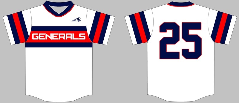 KBA Generals Custom Baseball Jersey #4