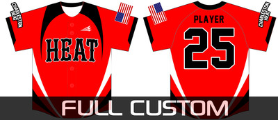 Charleston Heat Baseball Custom Jersey Design #1