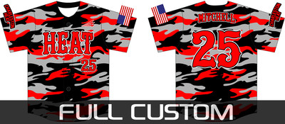 Charleston Heat Baseball Custom Jersey Design #2