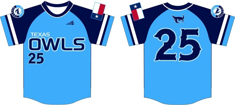 Texas Owls Custom Baseball Jersey #3