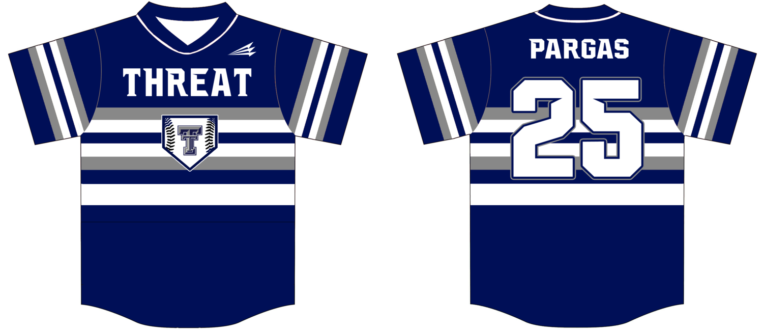 Texas Threat Custom Baseball Jersey D1b