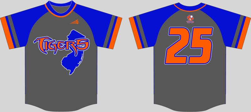 NJ Tigers Custom Baseball Game Jersey D#7