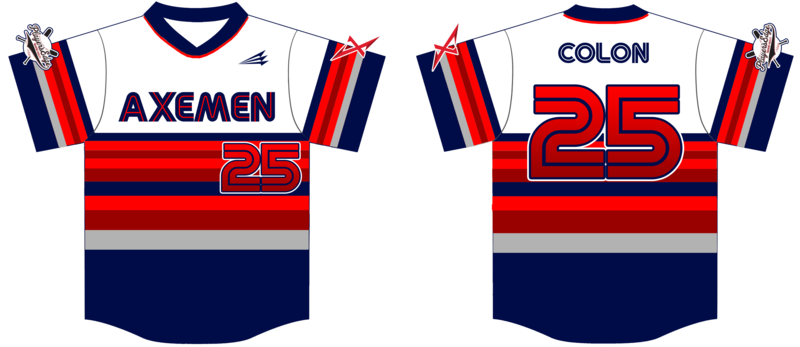 NJ Axemen Custom Baseball Game Jersey 3