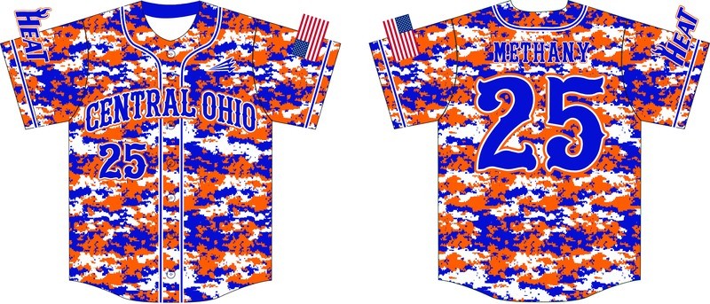 Central Ohio Heat Baseball Custom Jersey 3