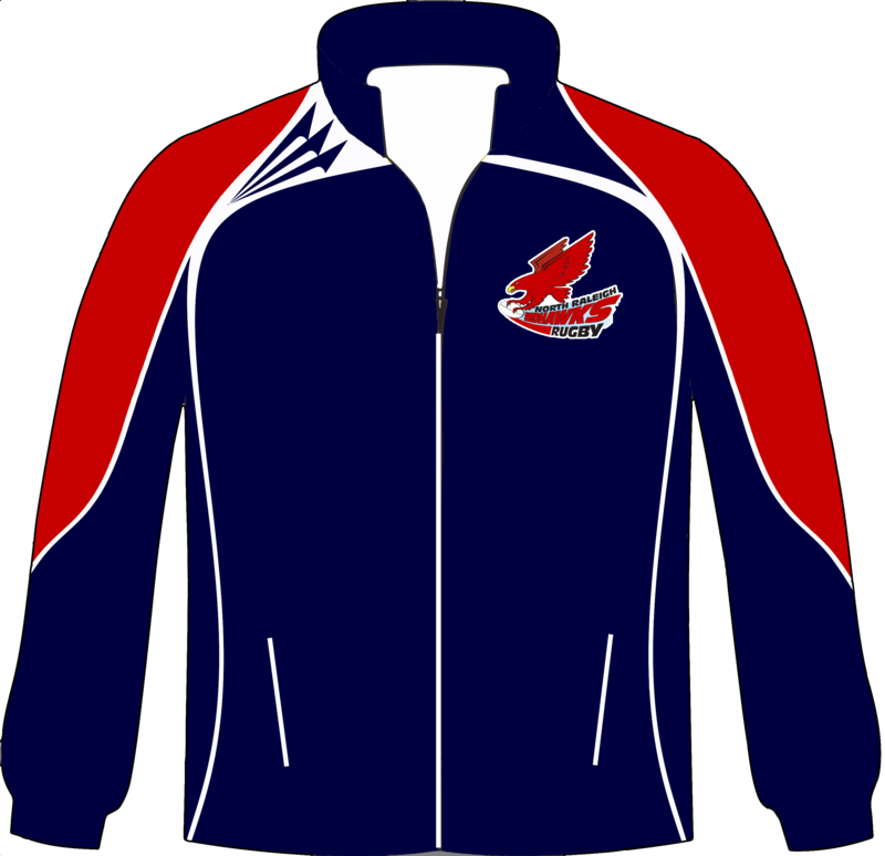 North Raleigh Redhawks Navy Crusader Rainproof Jacket