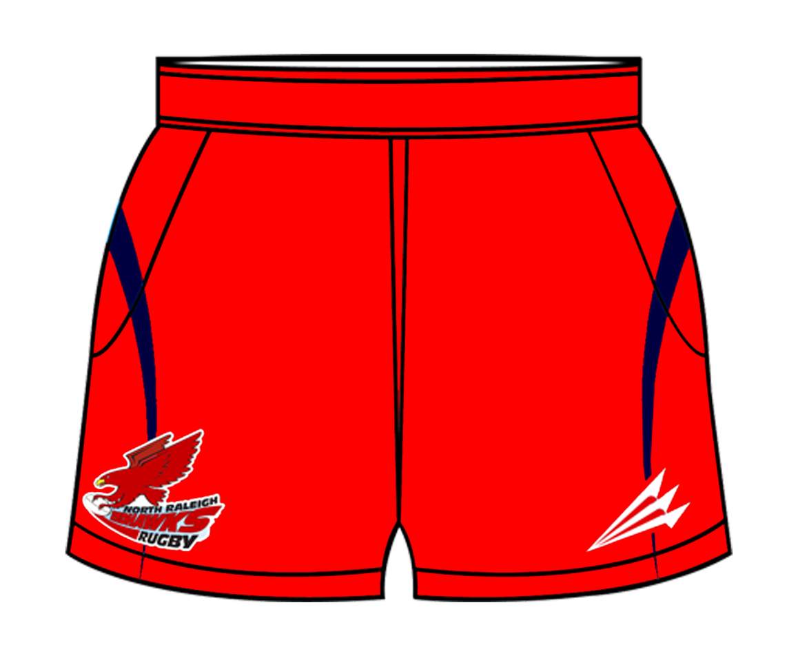 North Raleigh Redhawks Rugby 2015 Game Shorts