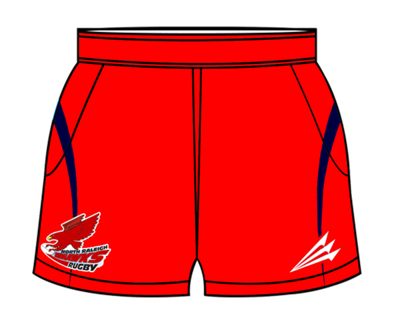 North Raleigh Redhawks Rugby 2015 Game Shorts