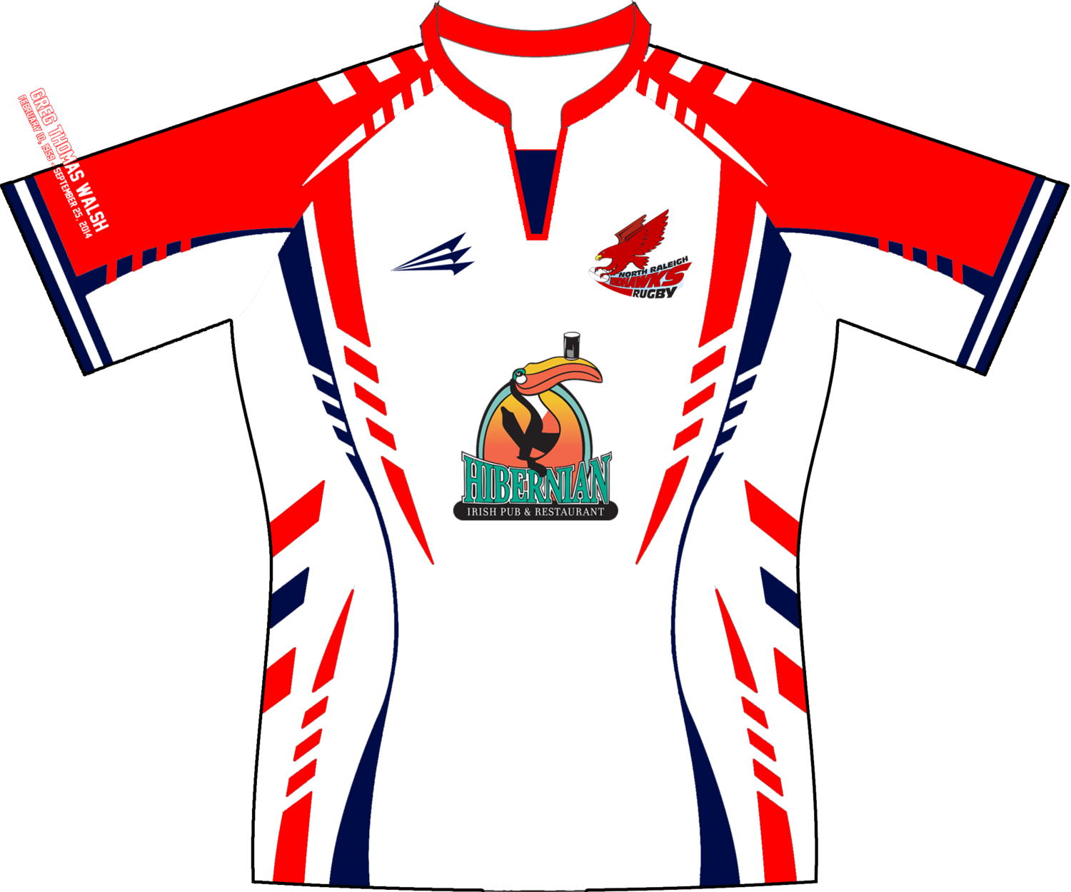 North Raleigh Redhawks 2015 HS Rugby Jersey