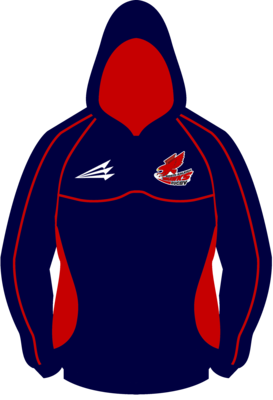 North Raleigh Redhawks Navy Vulcan Winterproof Sublimated Hoodie