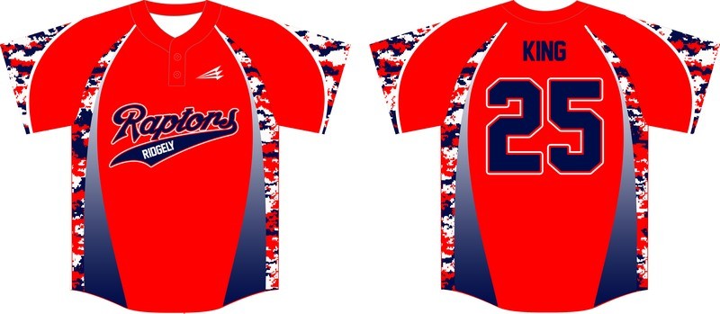 Ridgely Raptors Baseball Custom Jersey Design #4