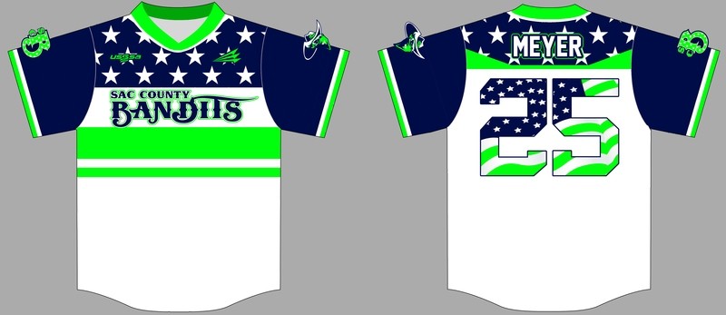 Sac County Bandits Custom HexaFlex Baseball Jersey #2D