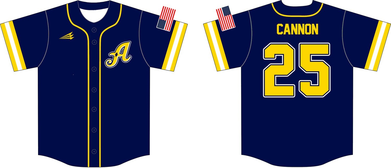 Davis Aces Custom Baseball Jersey Design #10