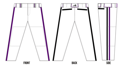 Premier Baseball Club Custom Baseball Pants Design #2B