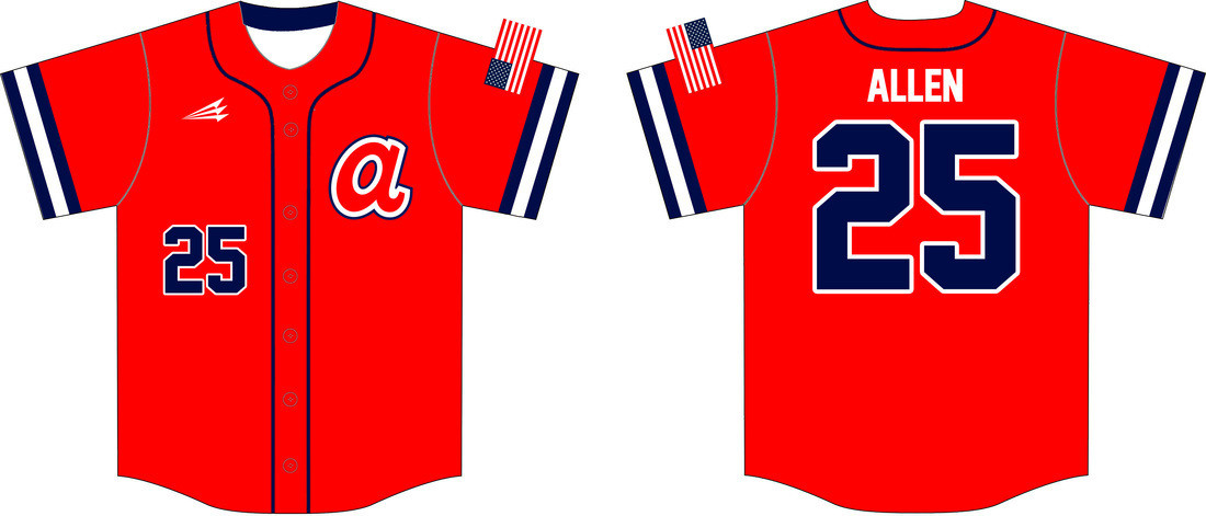 Asheville Braves Custom Baseball Jersey Design #1B