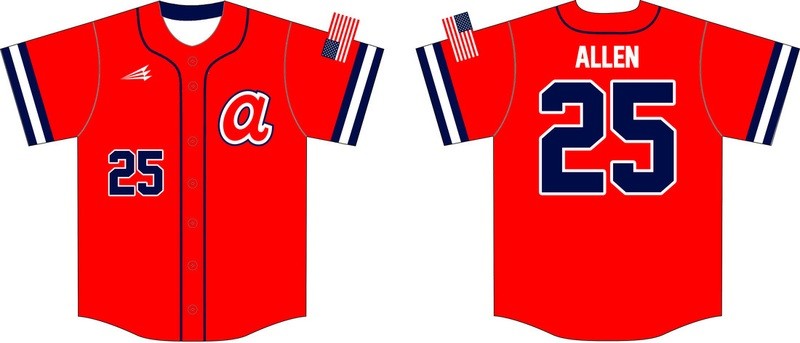 Asheville Braves Custom Baseball Jersey Design #1B