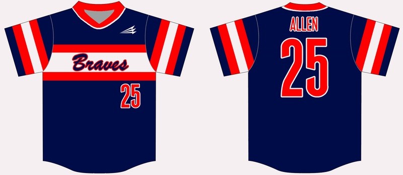 Asheville Braves Custom Baseball Jersey Design #3E