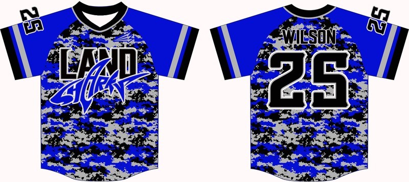 Land Sharks Custom Baseball Jersey Design #4