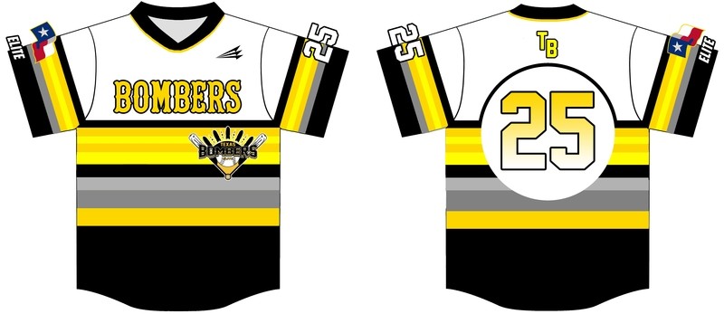 Texas Bombers Elite Custom Jersey Design #2C