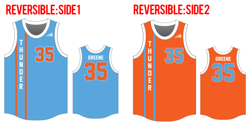 Capital District Thunder Reversible Basketball Jersey - D#1