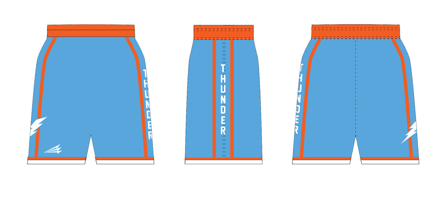 Capital District Thunder Single-Sided Basketball Shorts - D#1
