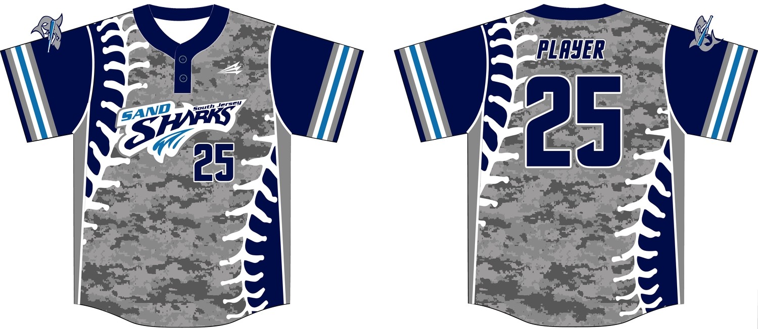 South Jersey Sand Sharks 2016 Baseball Jersey #22C