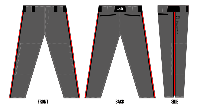 Acadiana Rippers Custom Baseball Pants Design #2B
