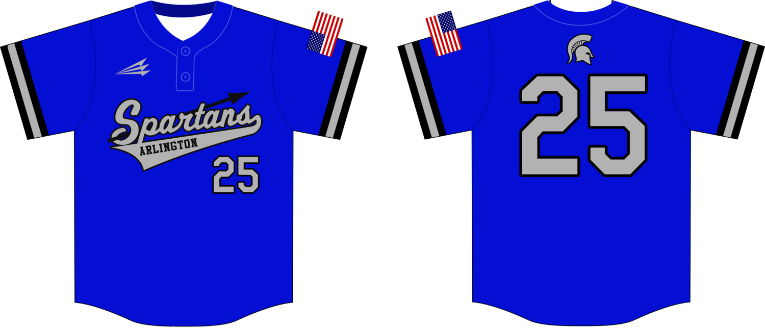 Arlington Spartans Custom Baseball Jersey Design #2B