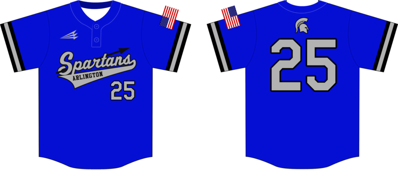 Arlington Spartans Custom Baseball Jersey Design #2B
