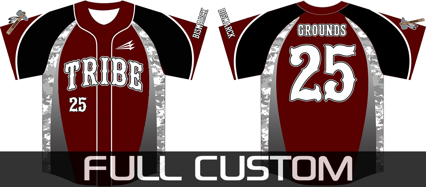 Tribe Baseball Custom Jersey Design #1