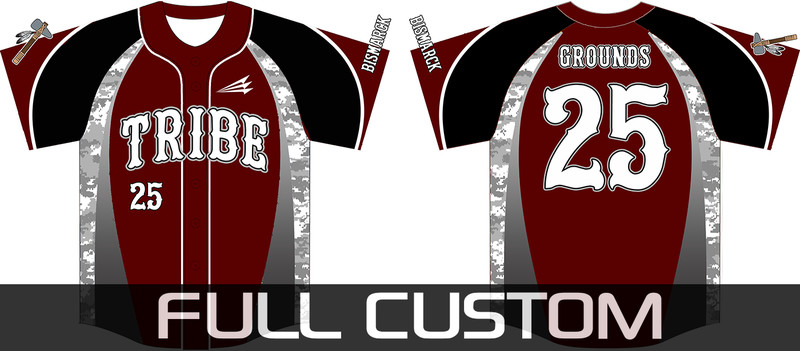 Tribe Baseball Custom Jersey Design #1