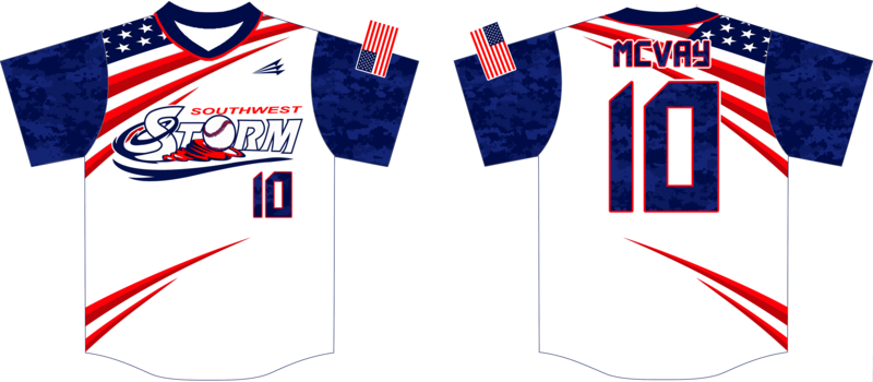 Southwest Storm Custom Baseball Jersey Design #2C