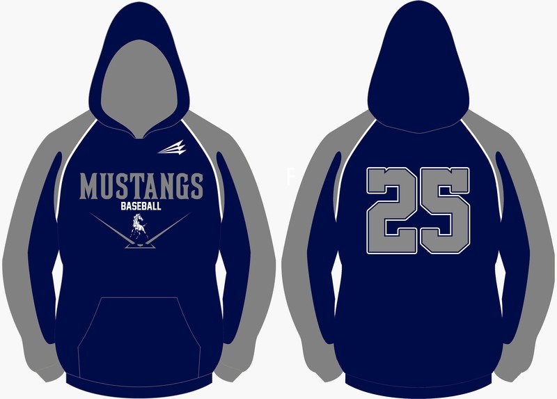 San Ramon Mustangs Baseball Custom Hoodie #1B
