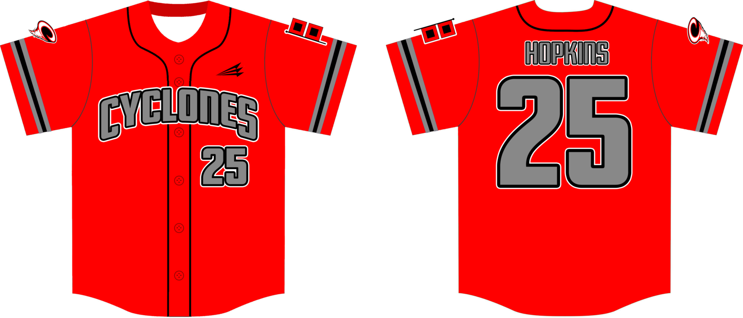 Clearwater Cyclones Custom Baseball Jersey #6