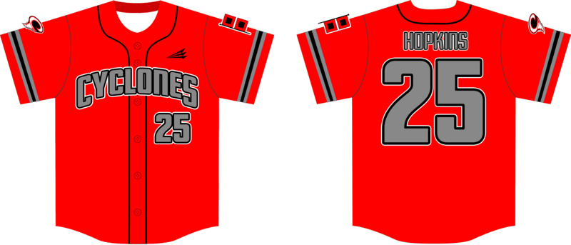 Clearwater Cyclones Custom Baseball Jersey #6