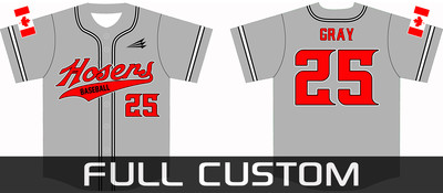 Hosers Baseball Custom Jersey Black Design #2