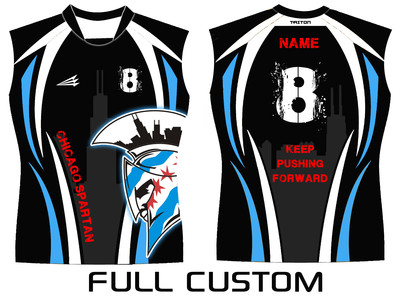 Chicago Spartan Jersey Design #1 Sleeveless