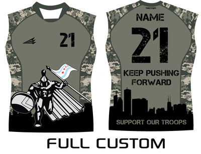 Chicago Spartan Support Our Troops Jersey Design #2 Sleeveless