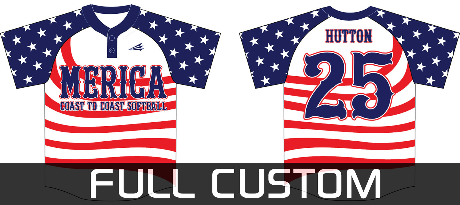 Merica Baseball Custom Jersey Design #1