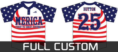 Merica Baseball Custom Jersey Design #1