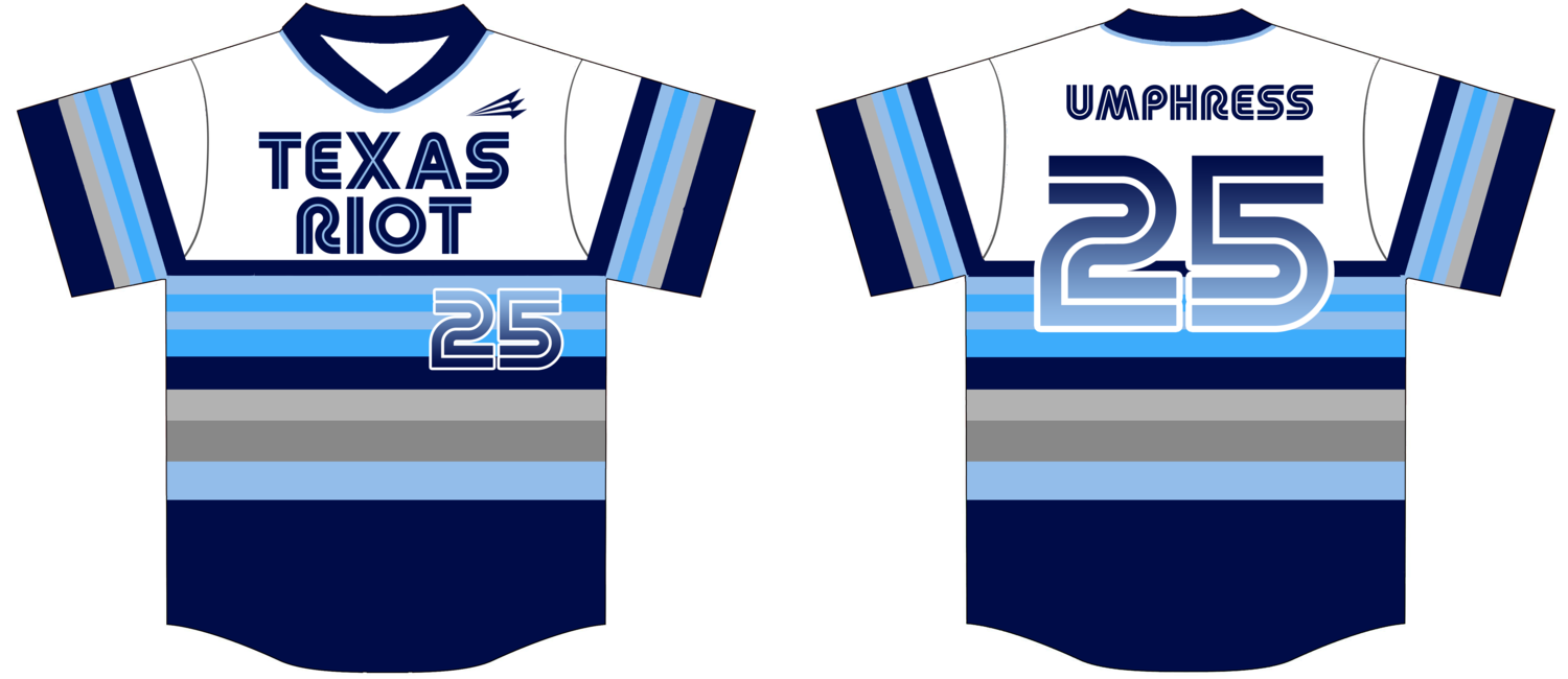 Texas Riot Custom Baseball Jersey D11b