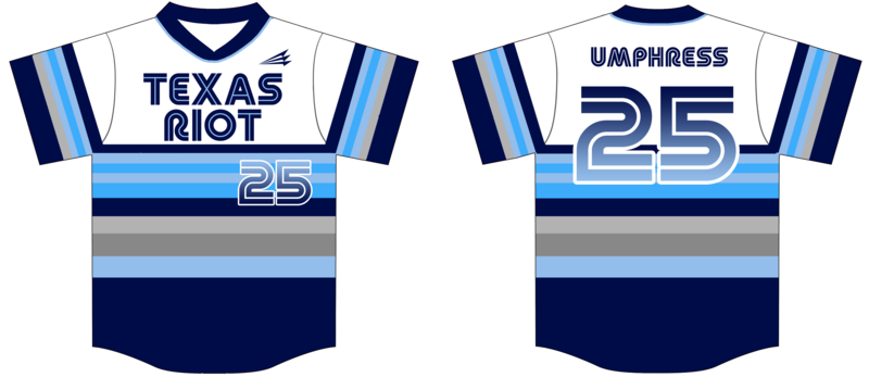 Texas Riot Custom Baseball Jersey D11b