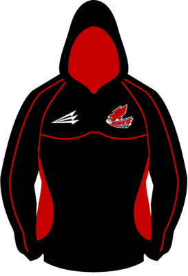 North Raleigh Redhawks Black Vulcan Winterproof Sublimated Hoodie