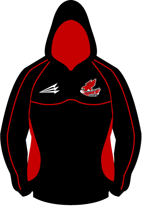 North Raleigh Redhawks Black Vulcan Winterproof Sublimated Hoodie