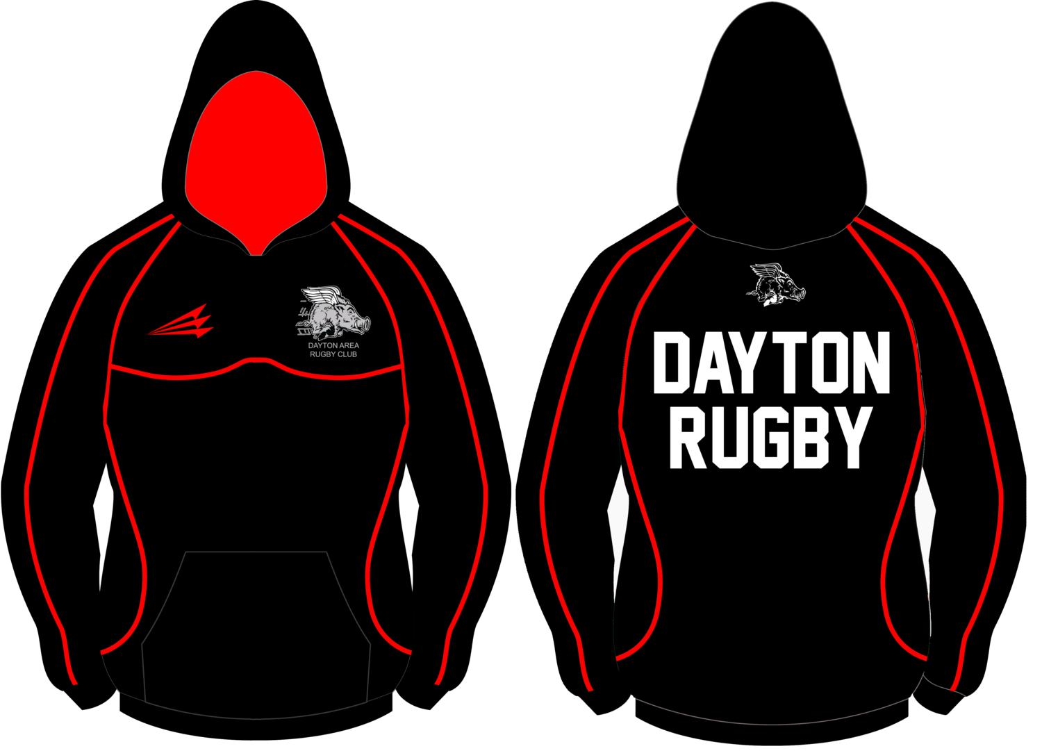 Dayton Area Rugby Custom Vulcan Hoodie