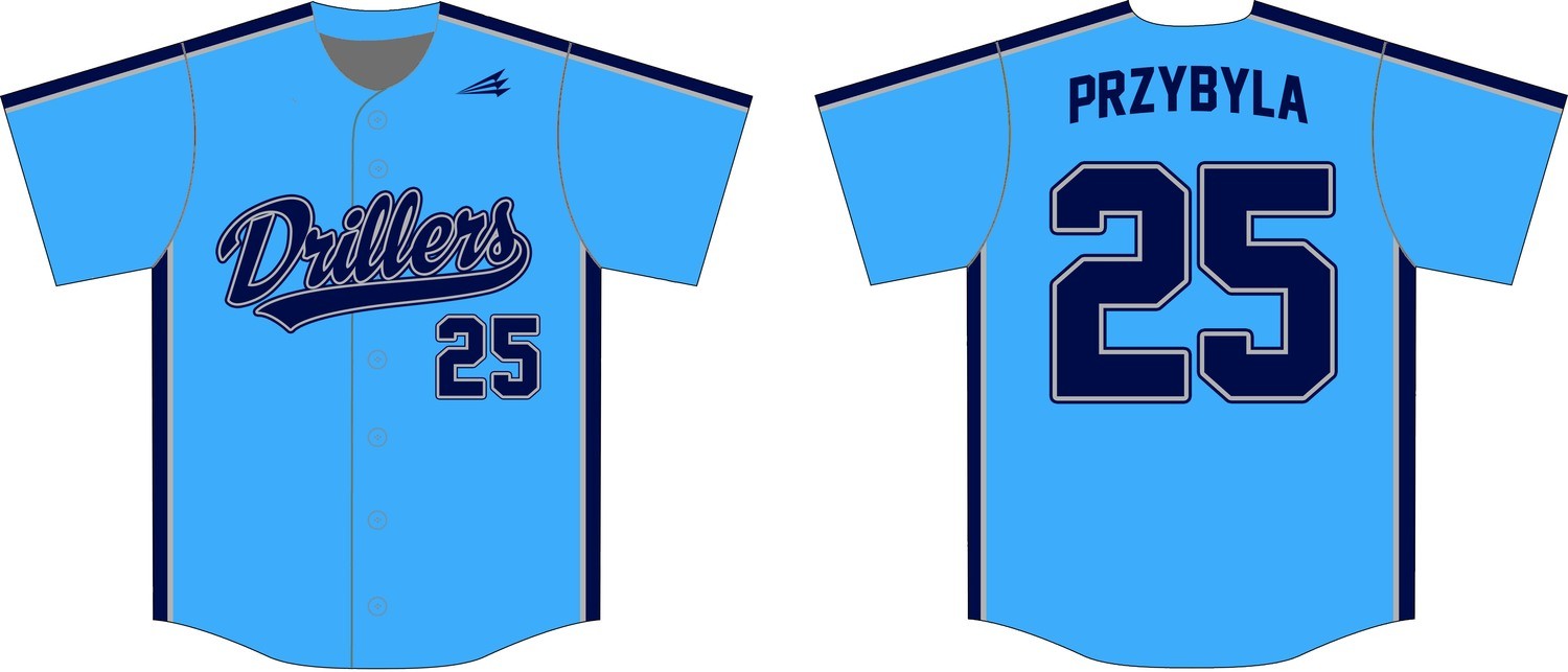 Drillers Baseball Custom Jersey Design 4