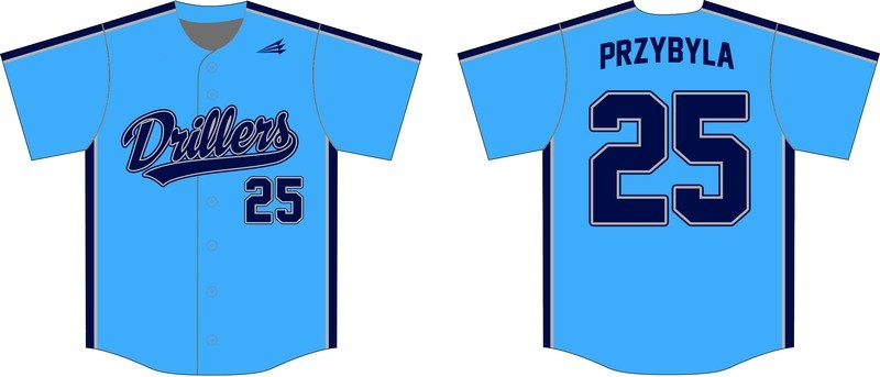 Drillers Baseball Custom Jersey Design 4