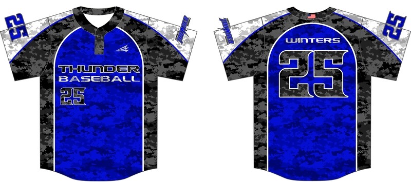 Thunder Custom Baseball Jersey 1C